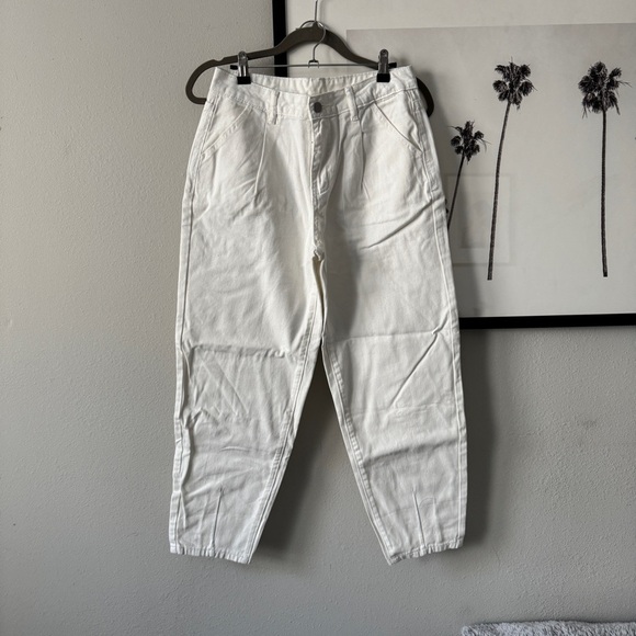 Astylish | NWOT Classic High Waist Baggy Slouchy Boyfriend Jeans in White Size 4 - Picture 6 of 11
